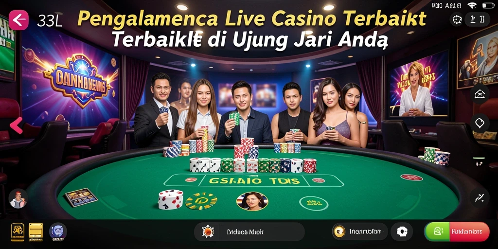 Tampilan gameplay Live Casino yang mendebarkan di 33L.