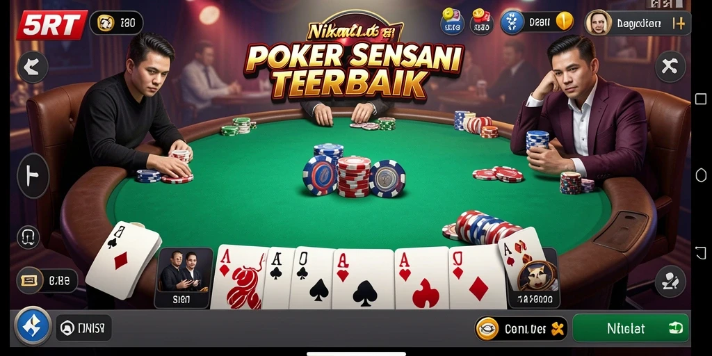 Gameplay Poker yang mendebarkan dan penuh strategi di 5RT.