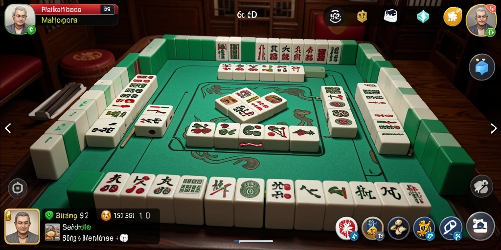 Tampilan gameplay 66D yang seru dan penuh aksi Mahjong.