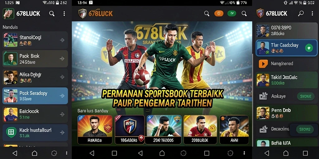 Tampilan gameplay Sportsbook 678LUCK dengan fitur taruhan dinamis.