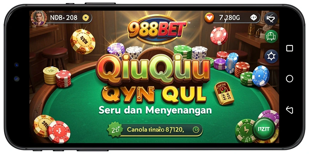 Screenshot gameplay QiuQiu di 988BET yang seru.