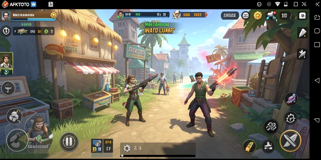 Tampilan gameplay AFKTOTO yang menarik dan penuh warna.