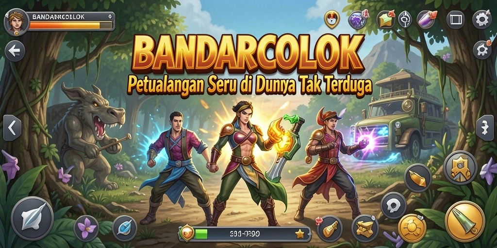 Tampilan gameplay seru BANDARCOLOK di dunia petualangan.