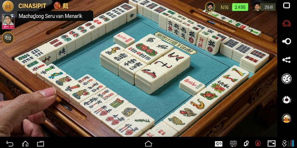 Tampilan gameplay menarik dari CINASIPIT yang menampilkan Mahjong.