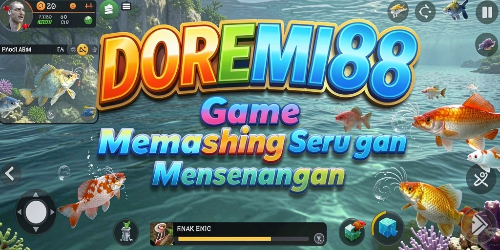 Screenshot gameplay DOREMI88 menunjukkan aksi memancing yang mendebarkan.