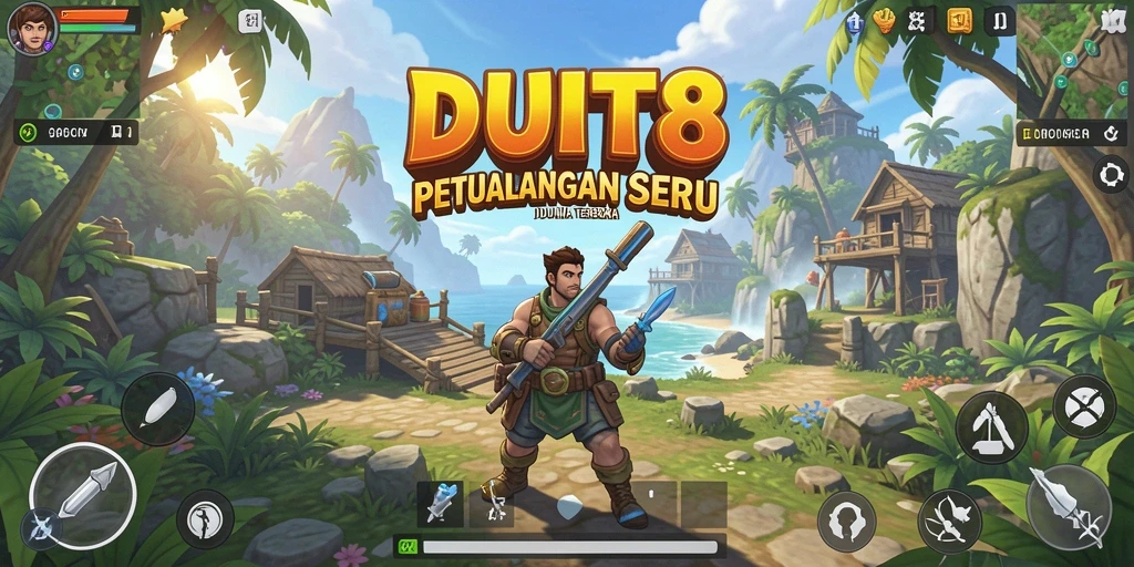Gameplay seru di dunia terbuka DUIT8 dengan berbagai petualangan.