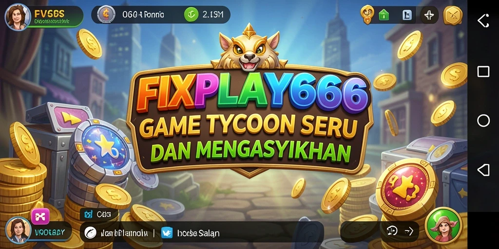 Screenshot gameplay FIXPLAY666 menampilkan suasana membangun dan mengelola bisnis.