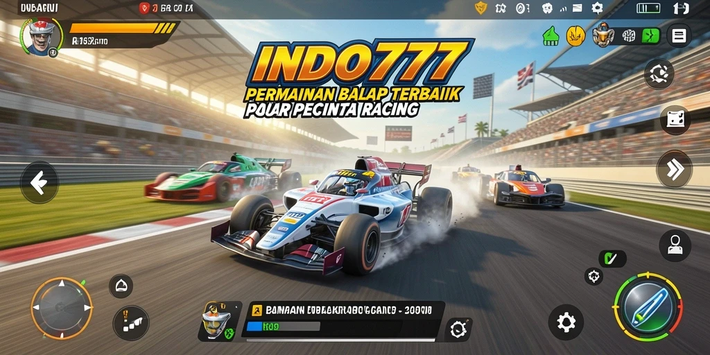 Tampilan gameplay balapan yang mendebarkan di INDO777.