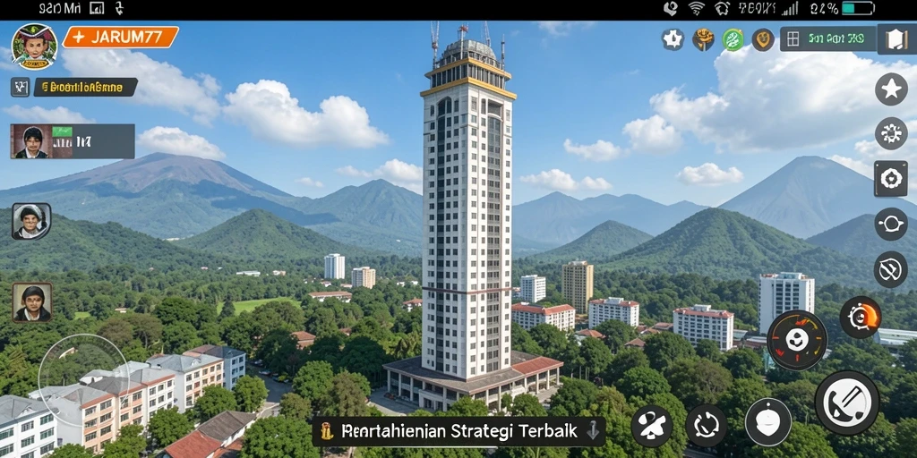 Tangkapan layar utama JARUM77 menampilkan aksi seru Tower Defense.