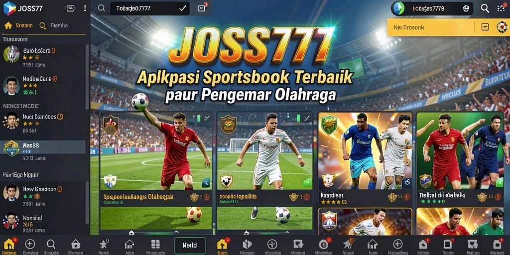 Tampilan screenshot JOSS777 menampilkan antarmuka pengguna yang intuitif untuk taruhan olahraga.