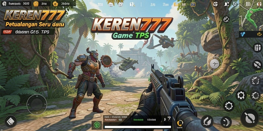 Tampilan mendebarkan dari gameplay TPS dalam KEREN777.
