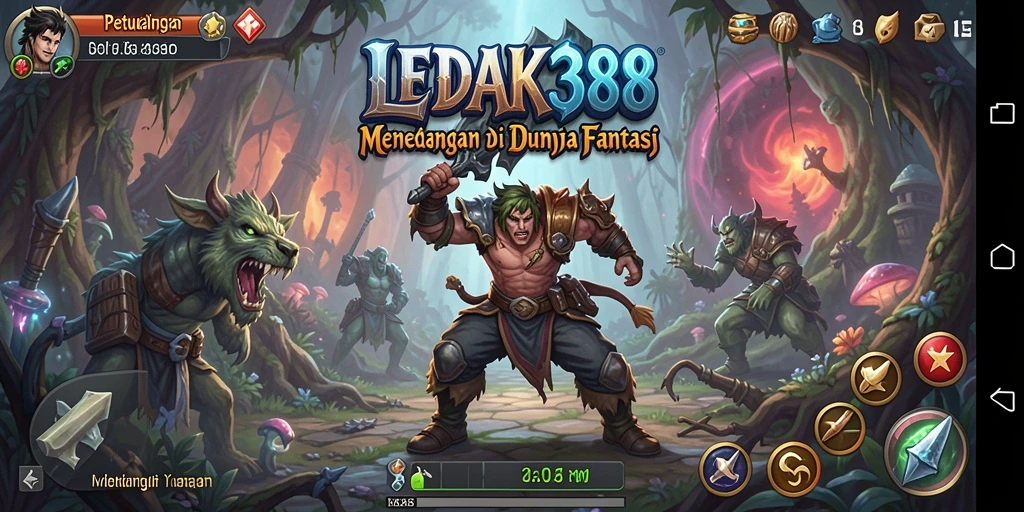 Screenshot gameplay LEDAK388 menampilkan aksi petualangan yang seru.