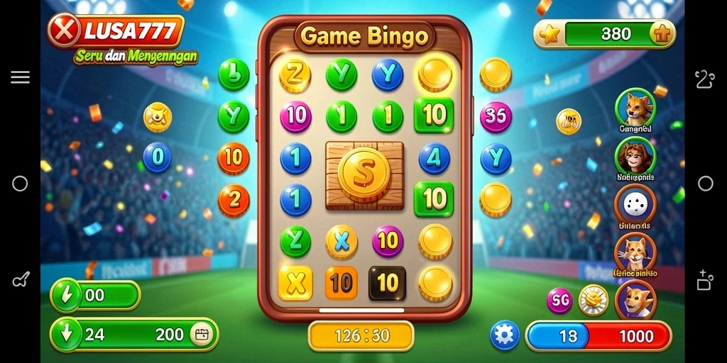 Tangkapan layar LUSA777 menampilkan gameplay Bingo yang mendebarkan.