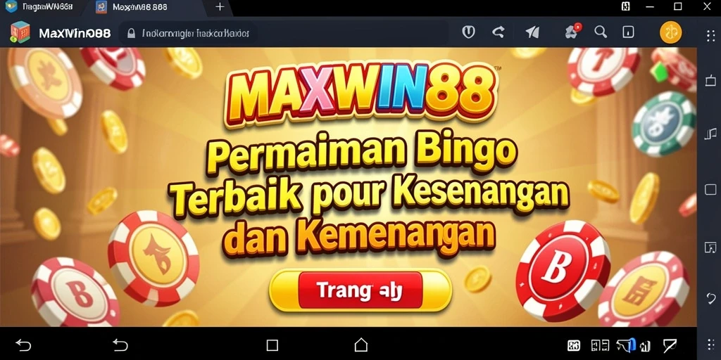 Tampilan permainan Bingo yang seru dan interaktif di MAXWIN88.