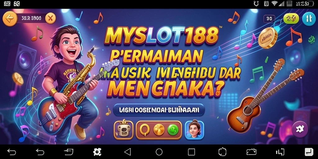Tampilan layar permainan MYSLOT188 dengan berbagai genre musik.