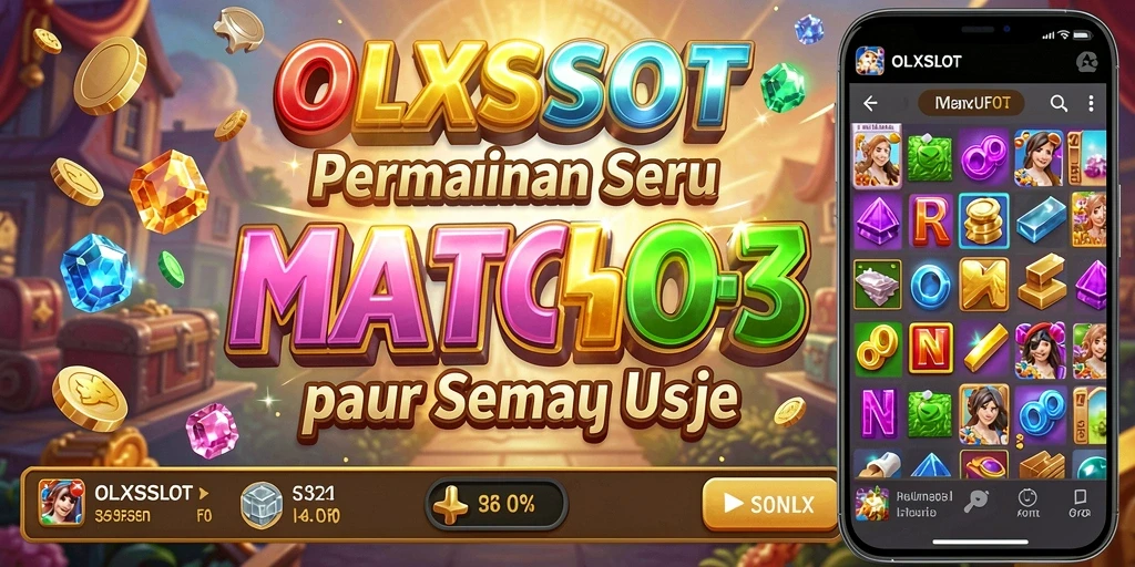 Tampilan menarik dan gameplay seru dari OLXSLOT Match-3.