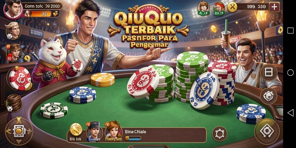 Screenshot gameplay PUNCAKTOTO menampilkan aksi seru QiuQiu.