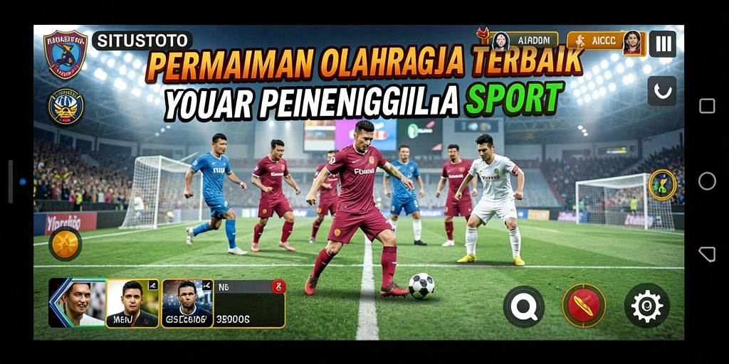 Screenshot gameplay <strong>SITUSTOTO</strong> menunjukkan pertandingan seru antara tim olahraga.