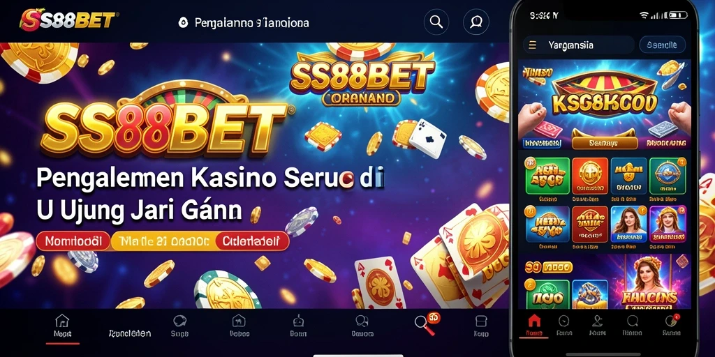 Tangkapan layar utama menampilkan gameplay kasino yang mendebarkan.