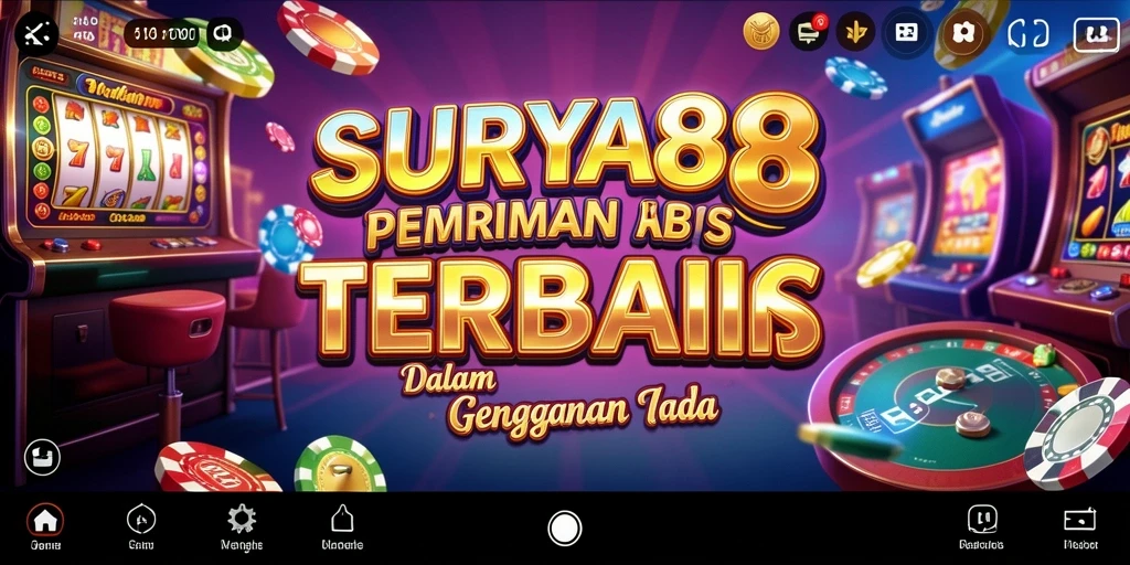 Tampilan gameplay mendebarkan di aplikasi Kasino SURYA88.