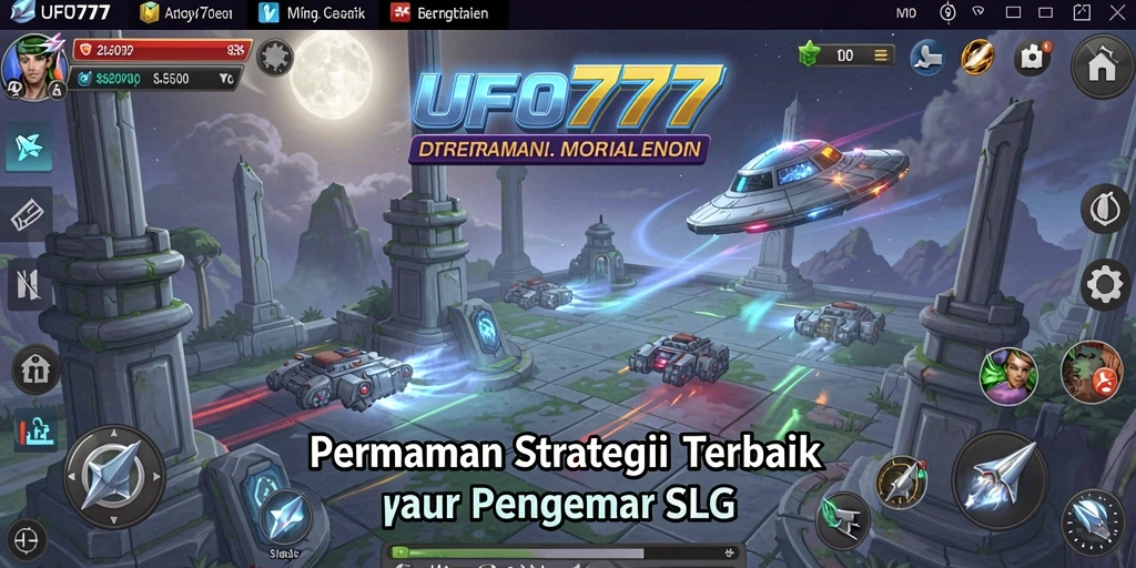 Tampilan menarik dari gameplay strategis di UFO777.