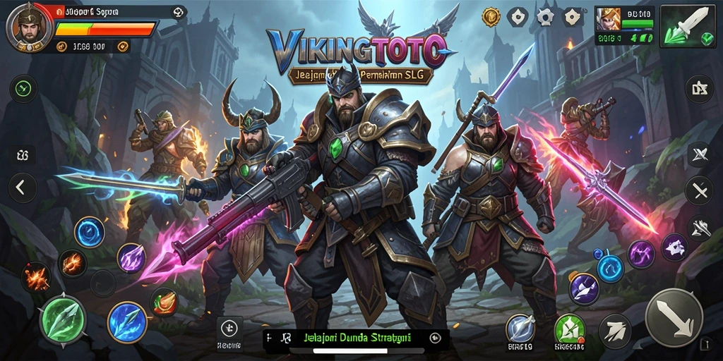 Screenshot menampilkan pertempuran epik dalam VIKINGTOTO.